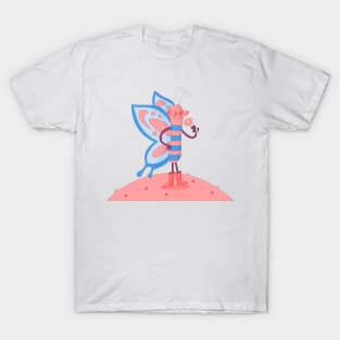 Butterfly Holding Flower T-Shirt